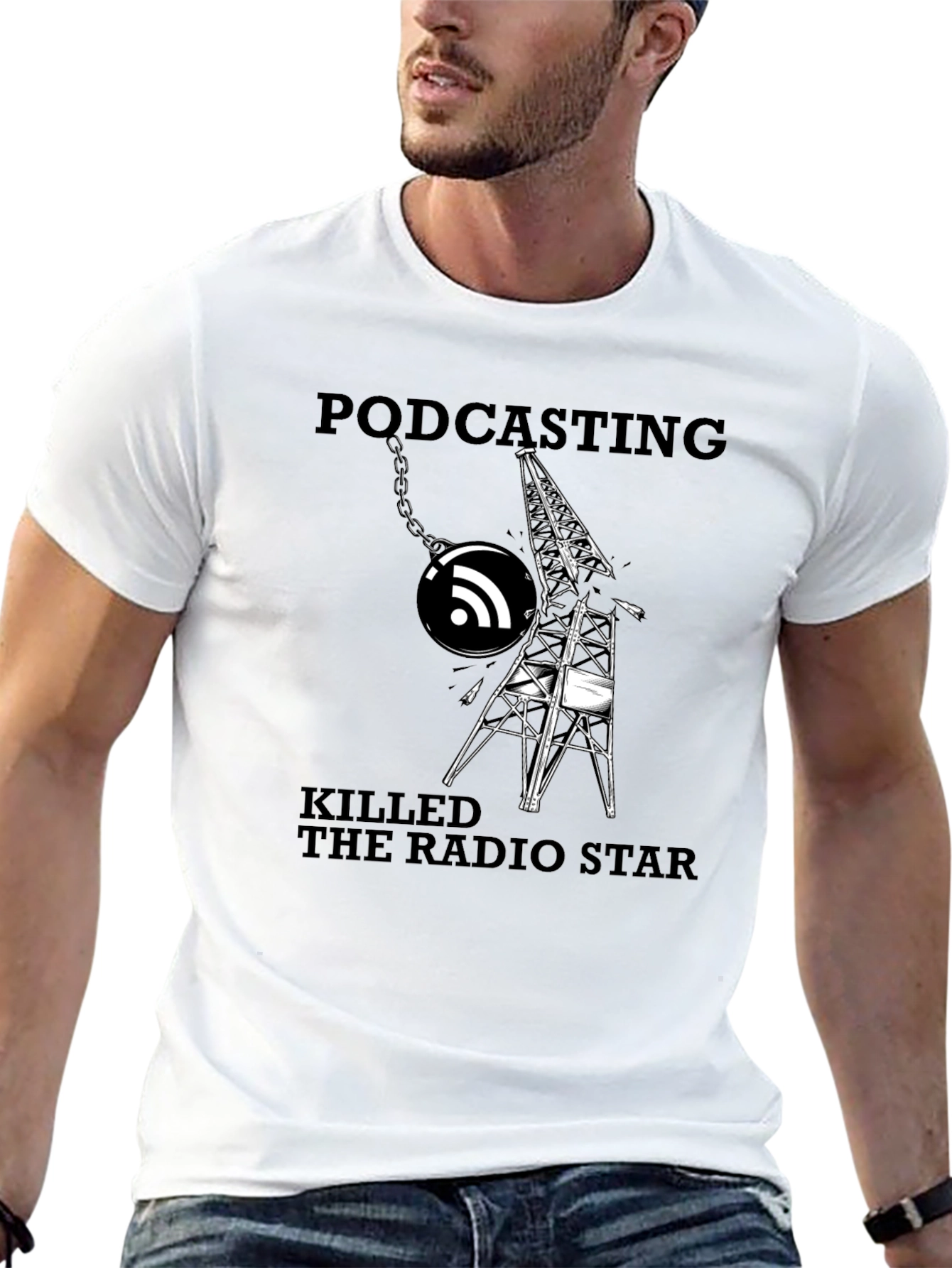 Podcasting Killed The Radio Star Graphic T-Shirt
