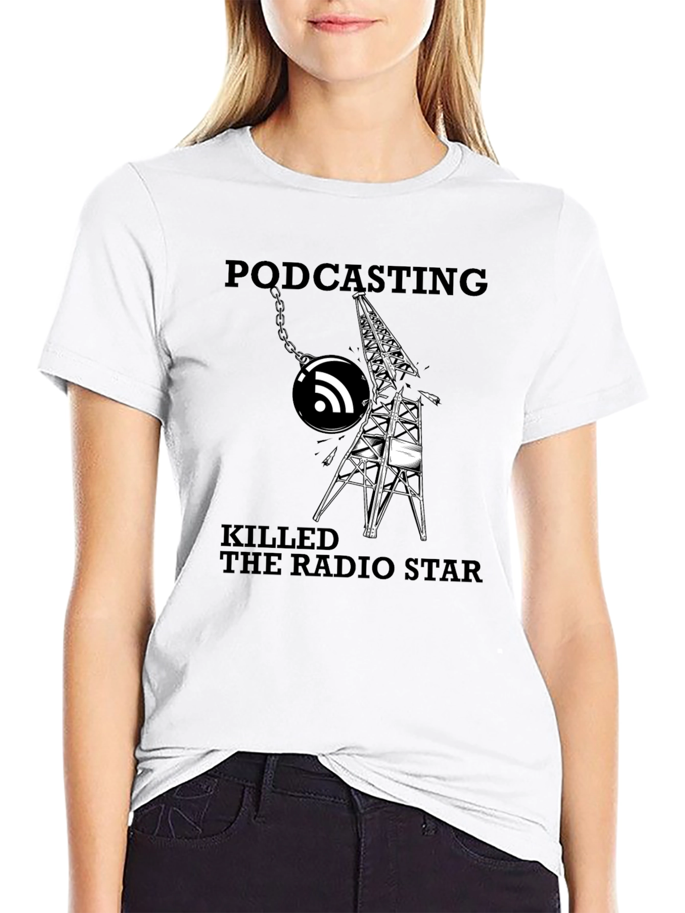Podcasting Killed The Radio Star Graphic T-Shirt
