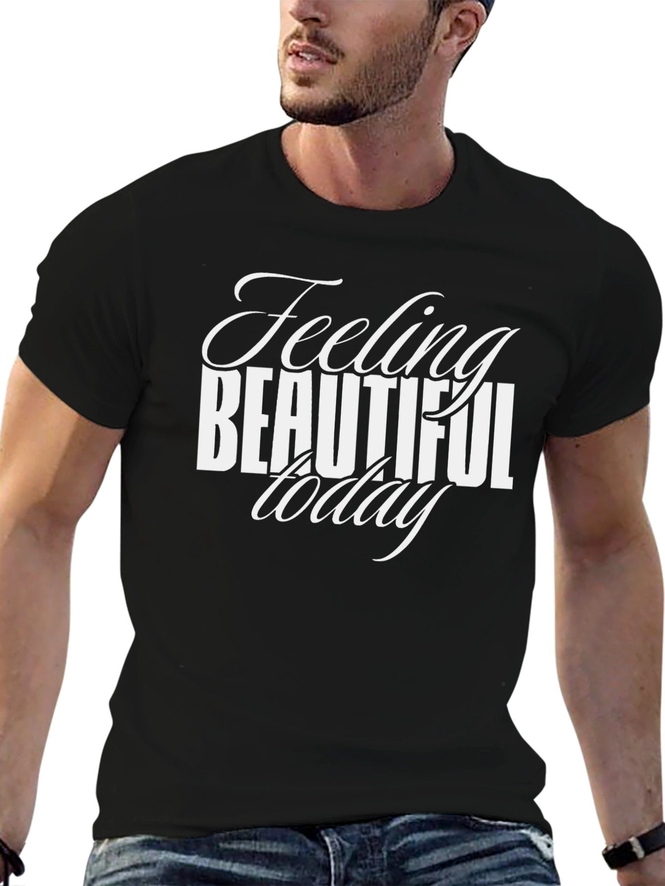 Feeling Beautiful Today Black Graphic Tee