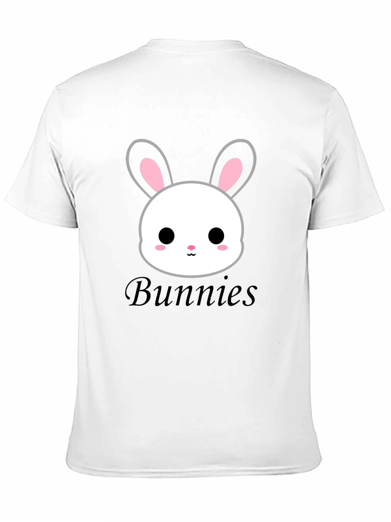 Cute Bunny Graphic Tee - Unisex Black T-Shirt