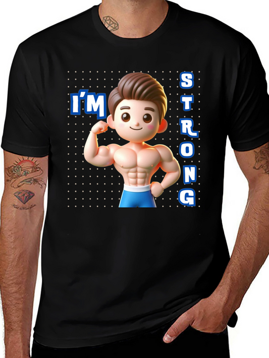 Cartoon Muscular Man T-Shirt