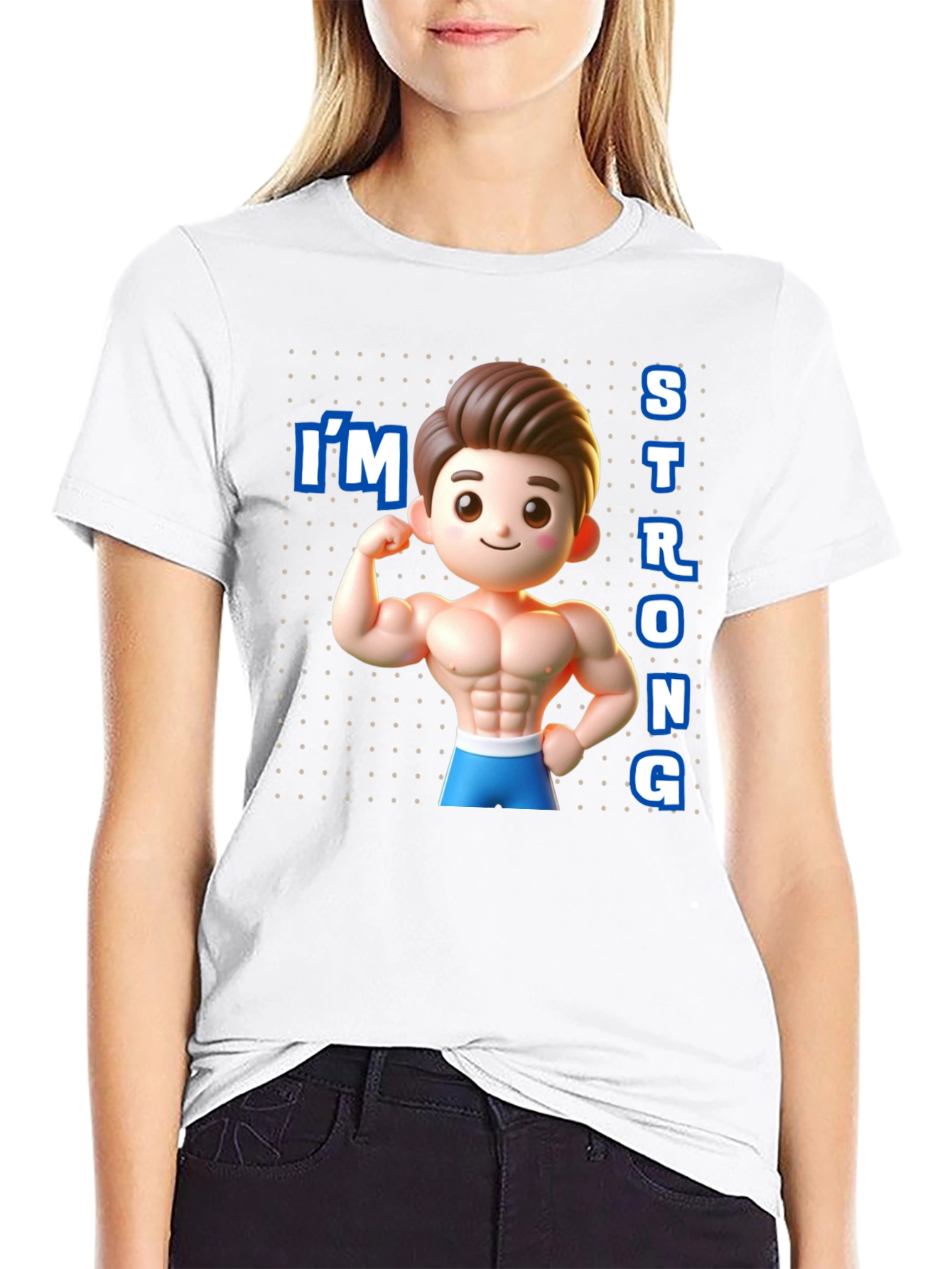 Cartoon Muscular Man T-Shirt