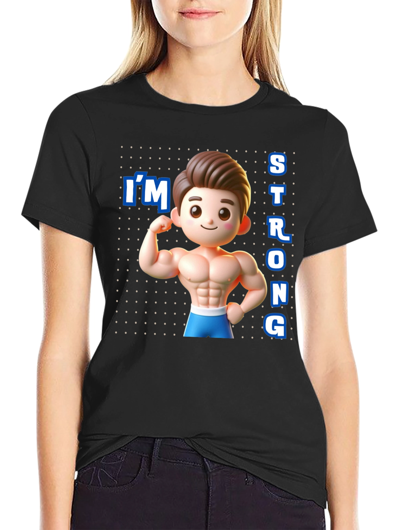 Cartoon Muscular Man T-Shirt