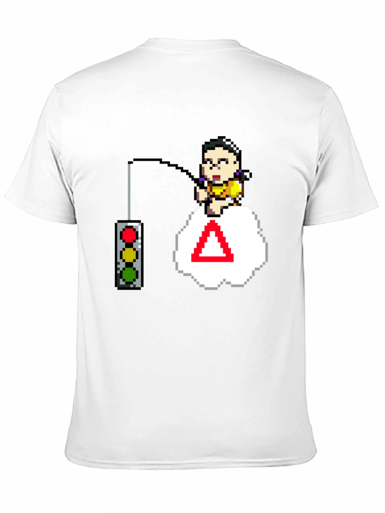 Pixel Art Gamer T-Shirt - Squid Game Stop Light