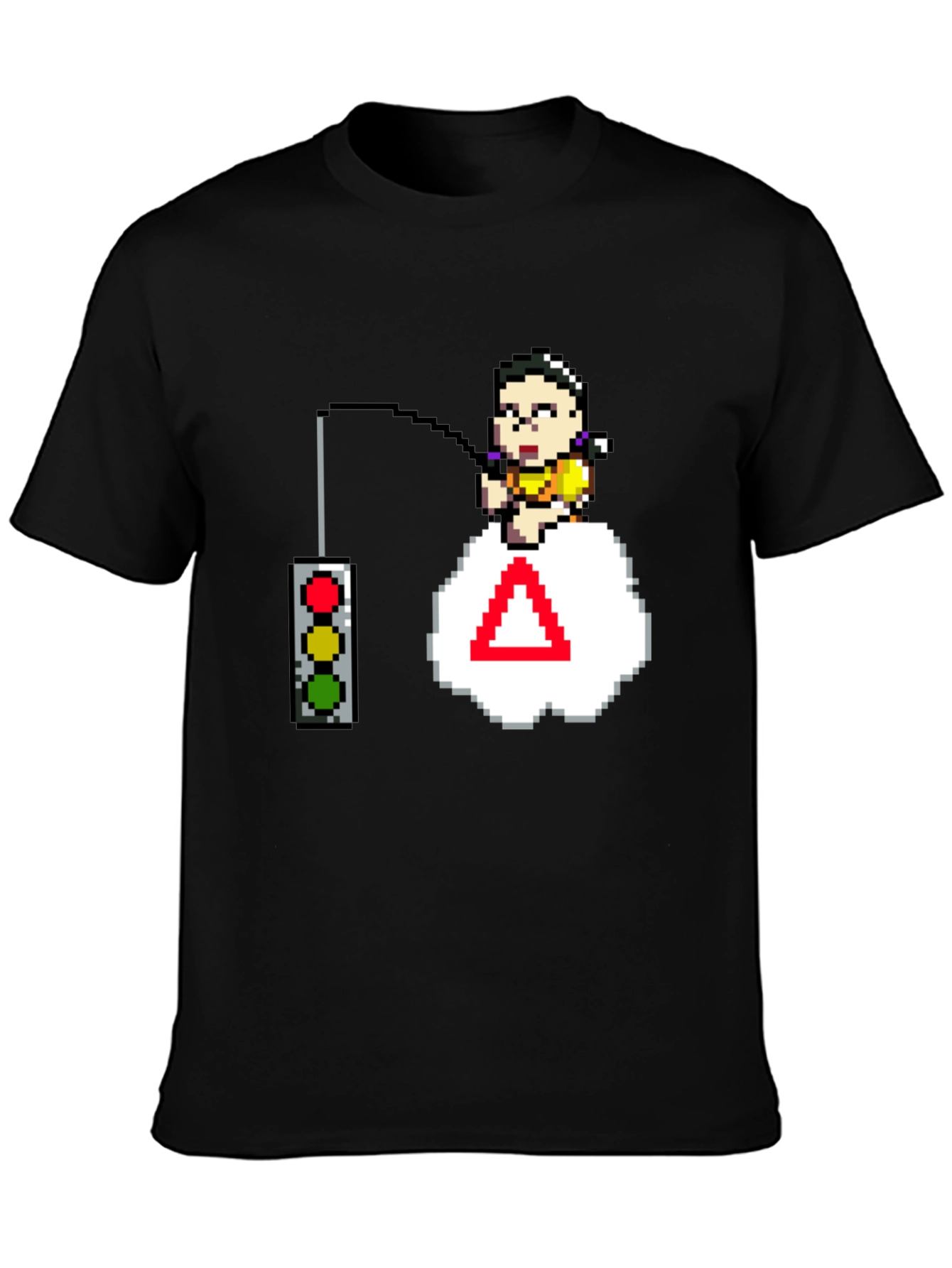 Pixel Art Gamer T-Shirt - Squid Game Stop Light