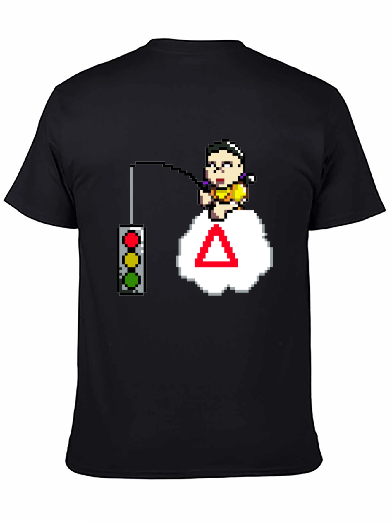 Pixel Art Gamer T-Shirt - Squid Game Stop Light