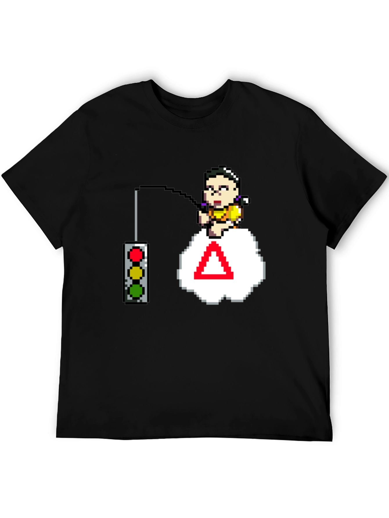 Pixel Art Gamer T-Shirt - Squid Game Stop Light