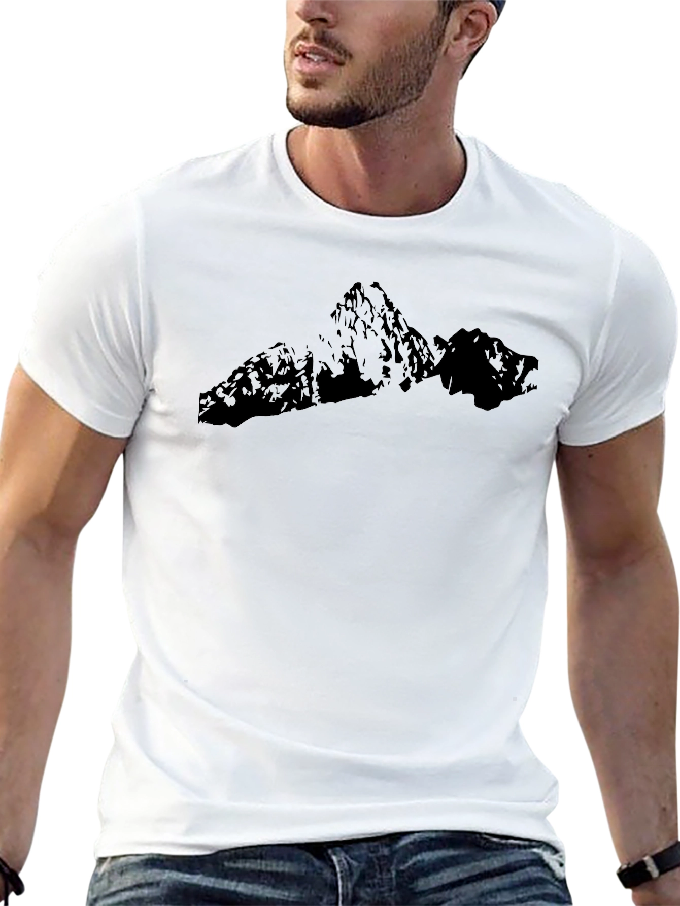 Mountain Silhouette Black T-Shirt