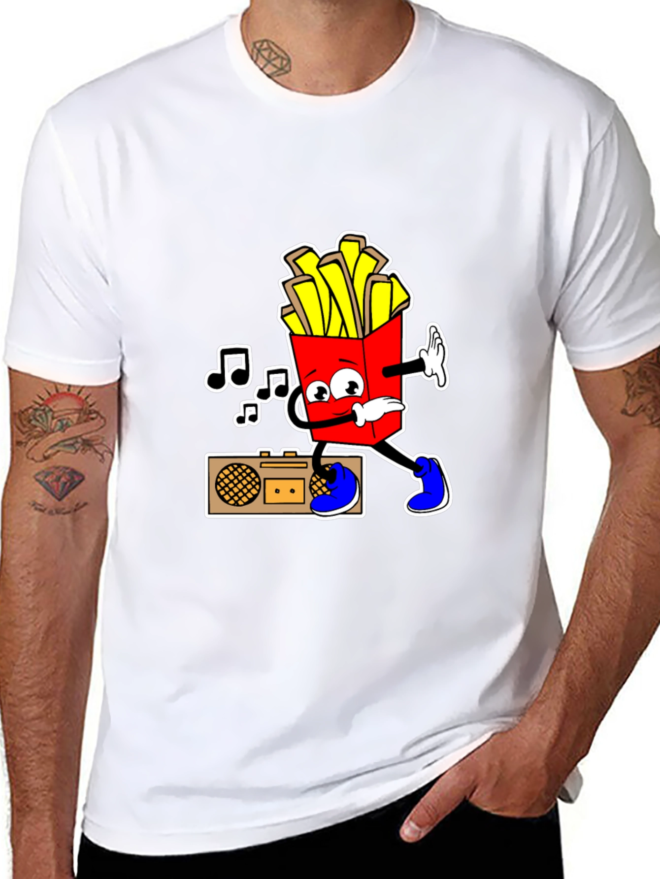 Cool Fries T-Shirt - Black Cotton Tee