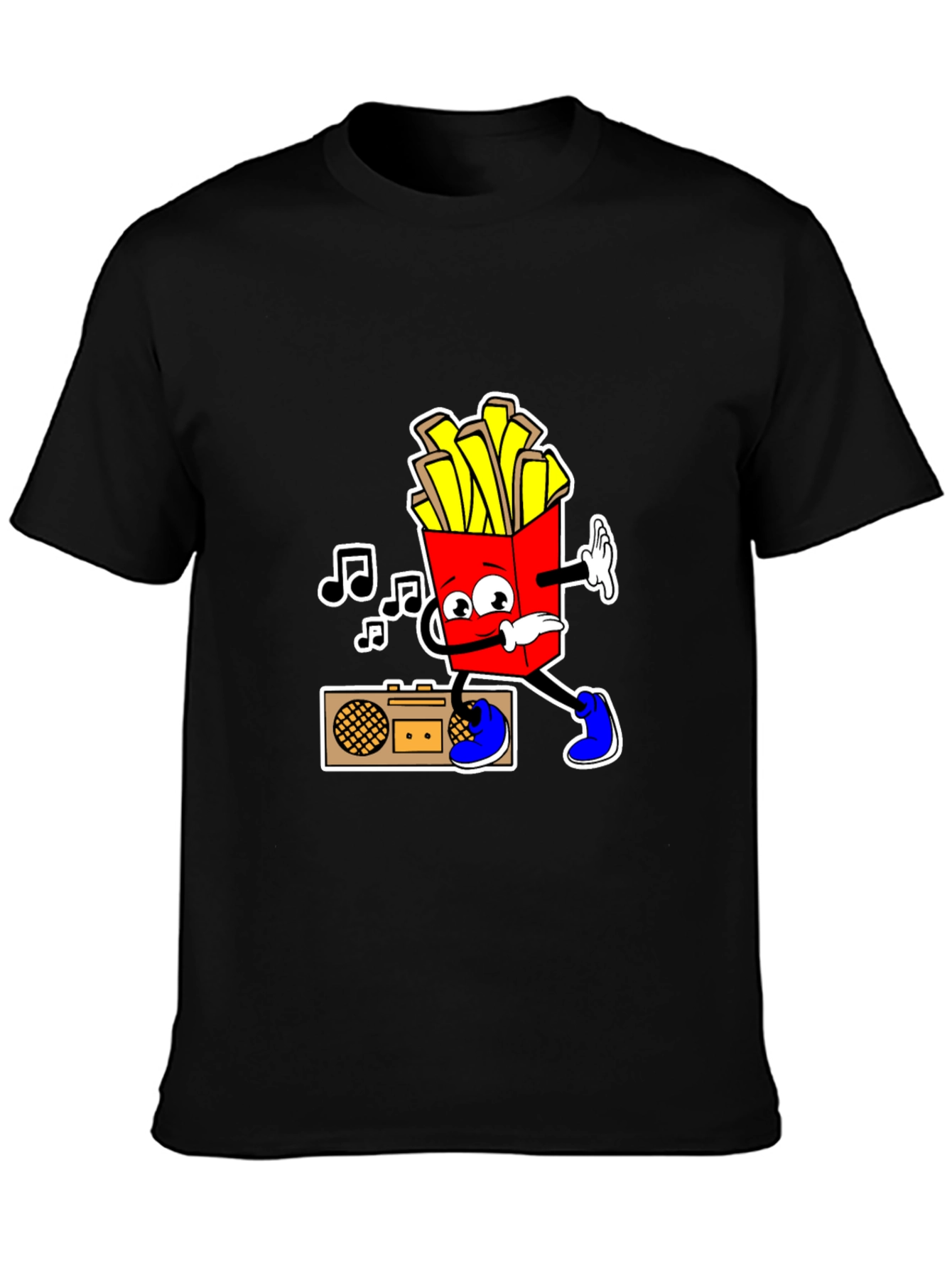Cool Fries T-Shirt - Black Cotton Tee
