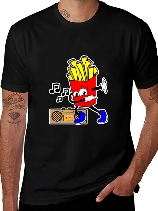 Cool Fries T-Shirt - Black Cotton Tee