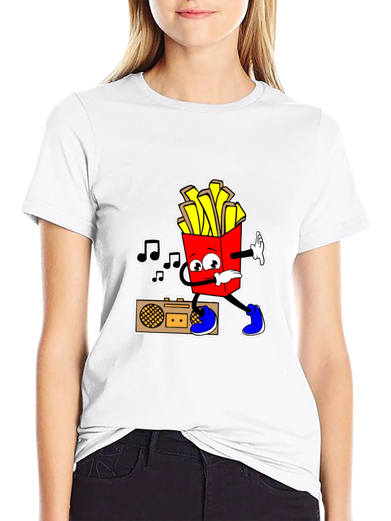 Cool Fries T-Shirt - Black Cotton Tee