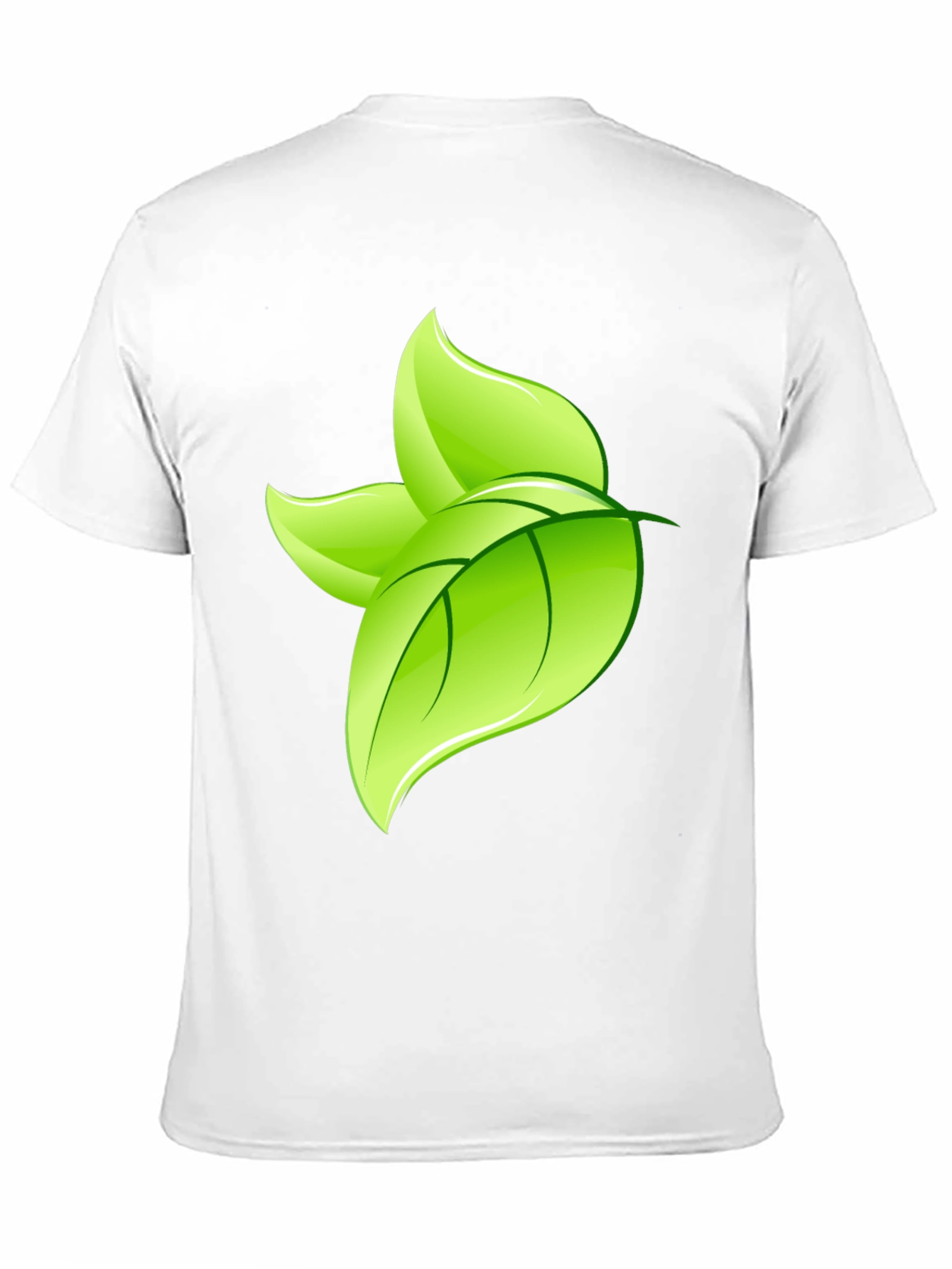Leaf Design Black T-Shirt