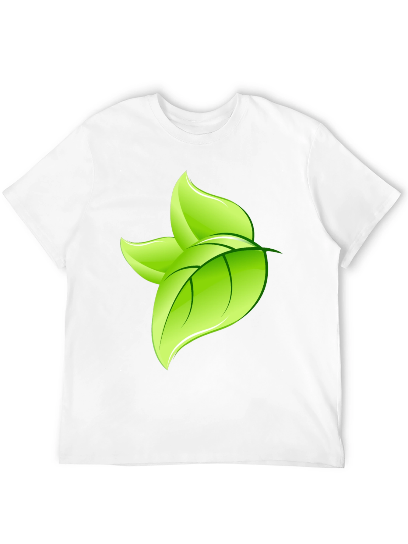Leaf Design Black T-Shirt