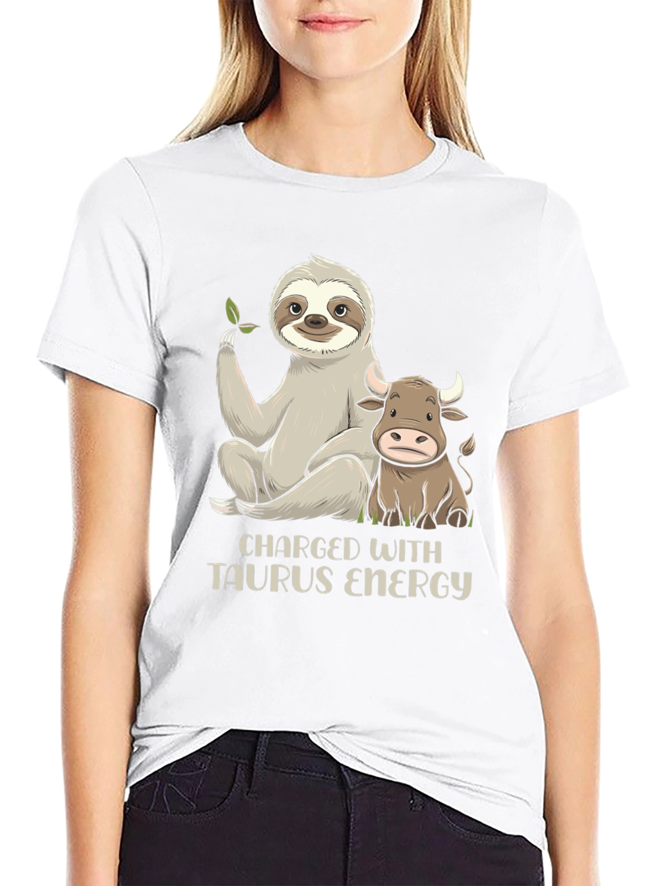 Taurus Energy Graphic Tee - Sloth & Bull Design