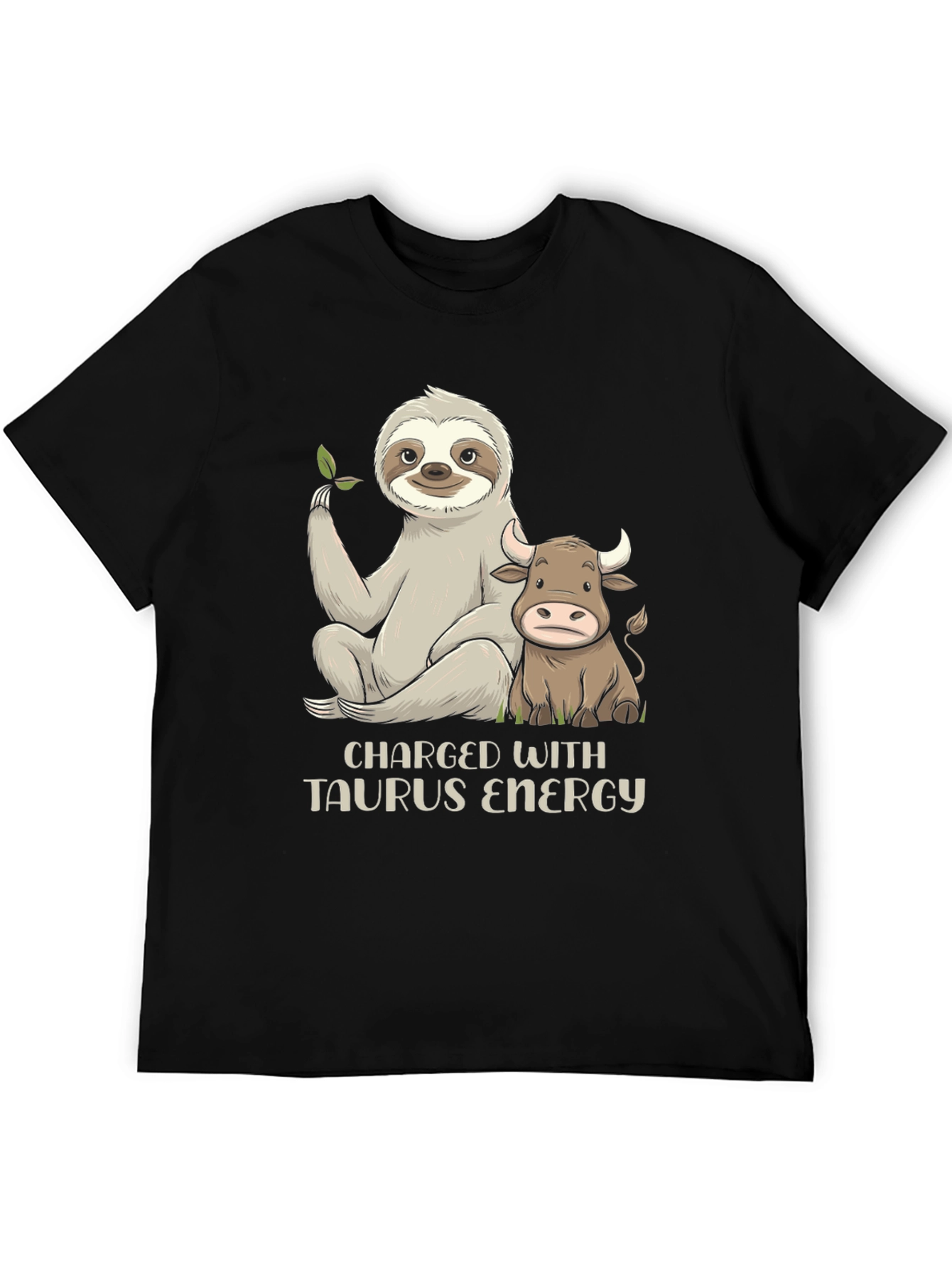 Taurus Energy Graphic Tee - Sloth & Bull Design
