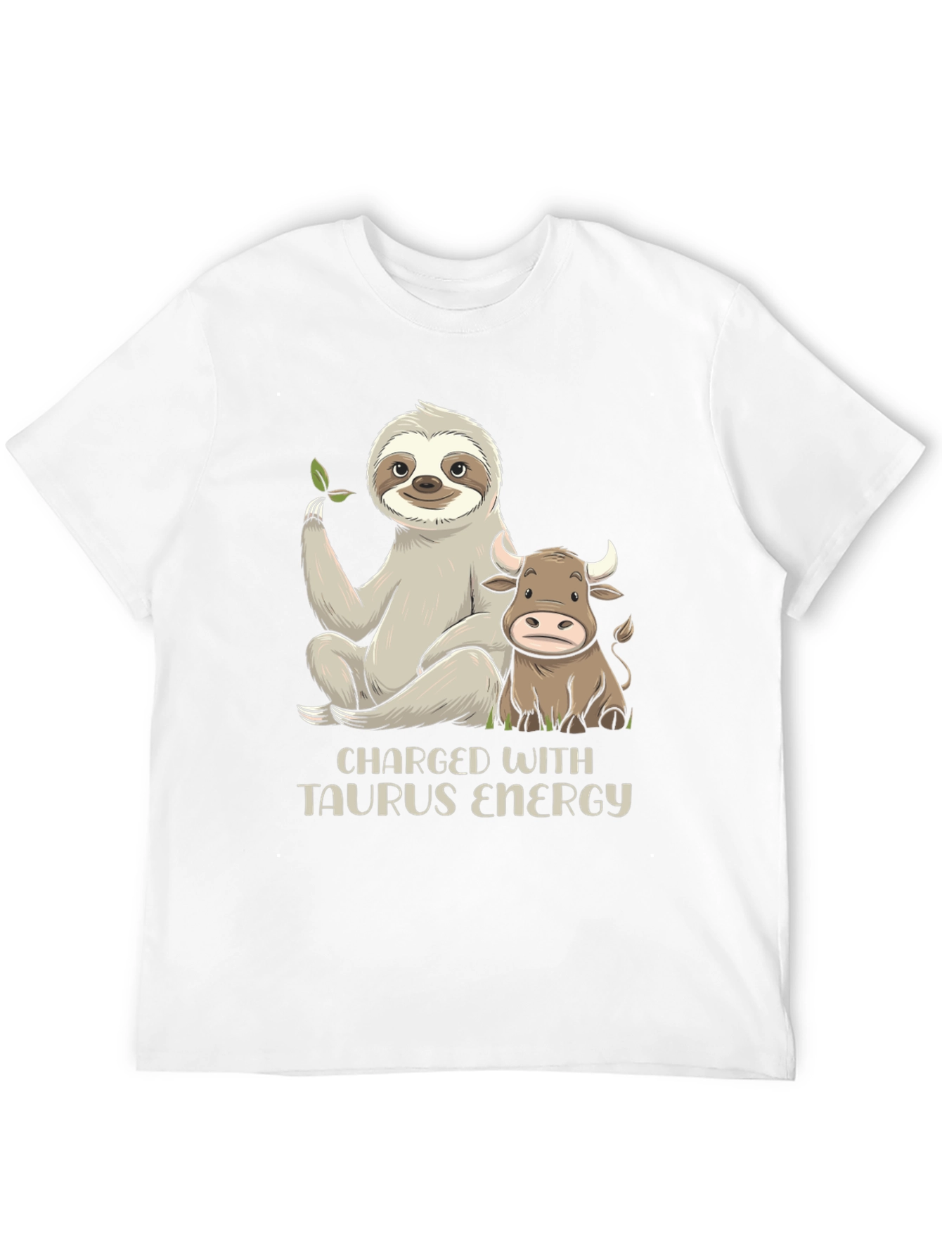 Taurus Energy Graphic Tee - Sloth & Bull Design