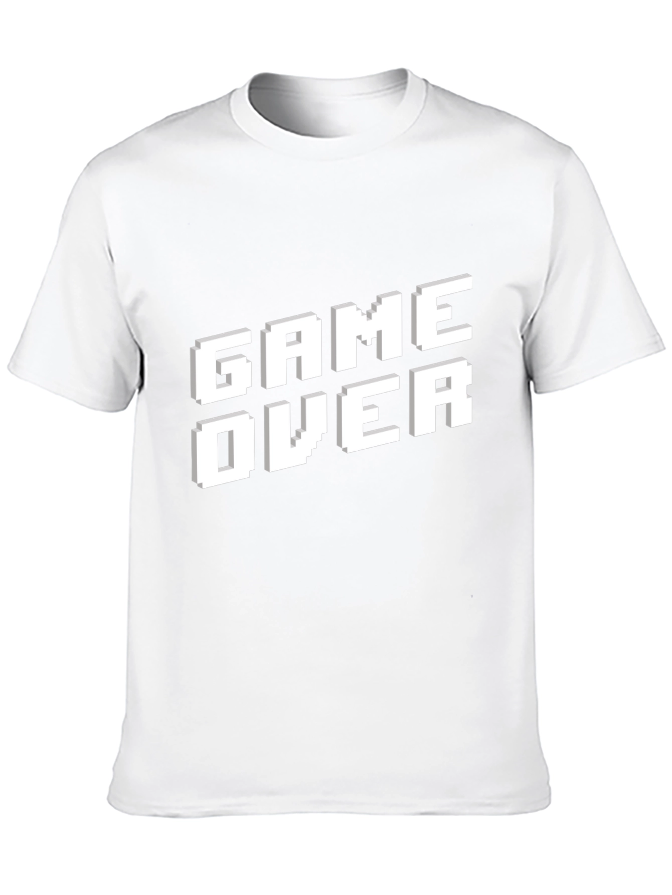 Game Over Pixel Art Black T-Shirt