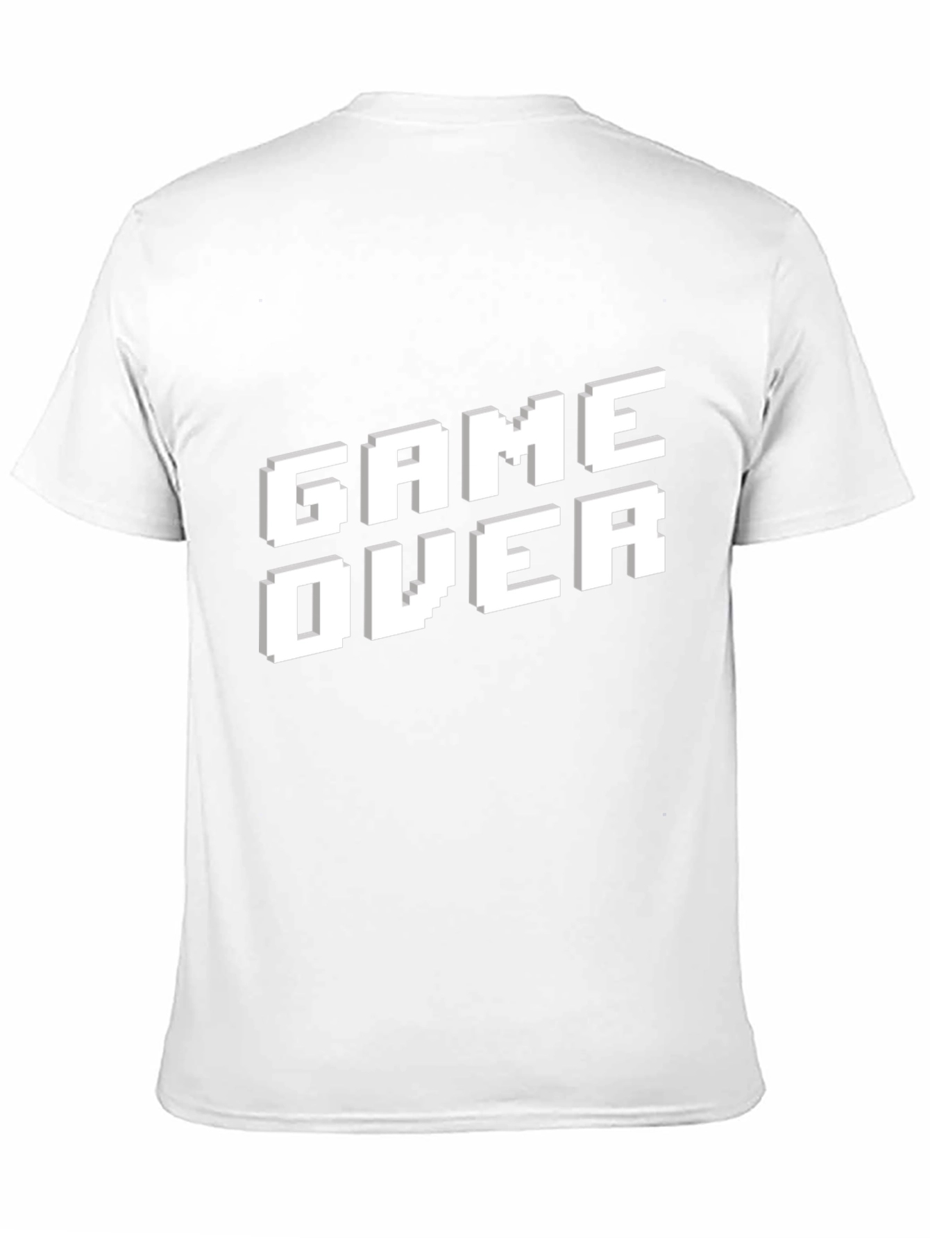 Game Over Pixel Art Black T-Shirt