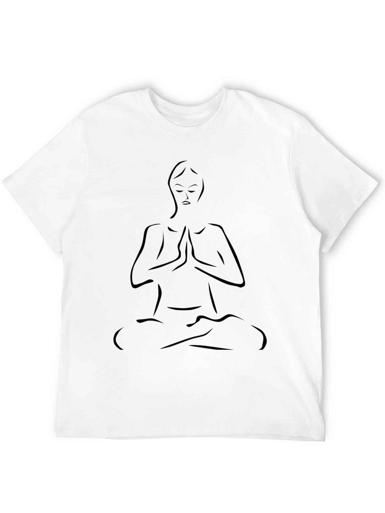 Mens Black Yoga Pose Graphic Tee