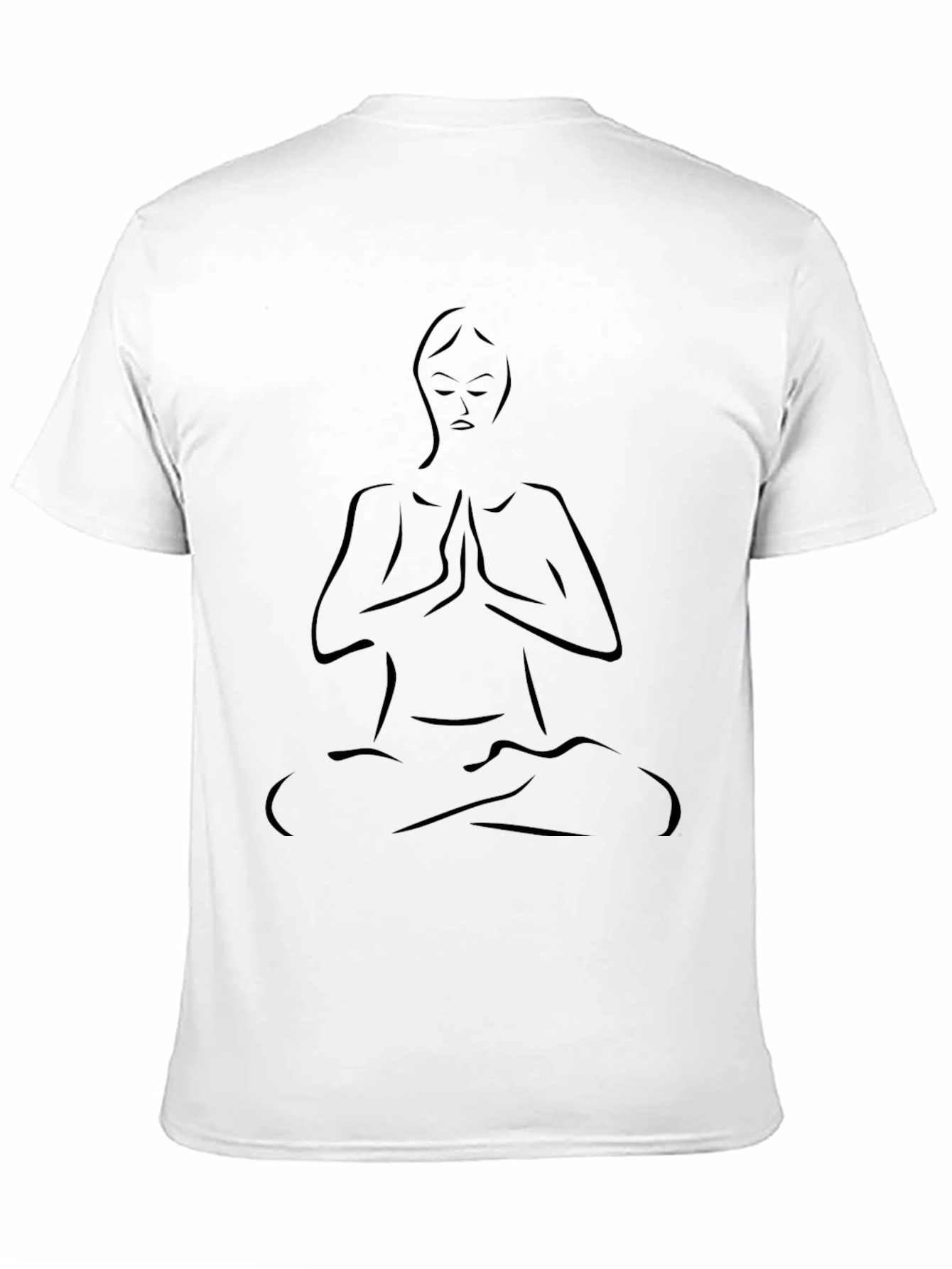 Mens Black Yoga Pose Graphic Tee