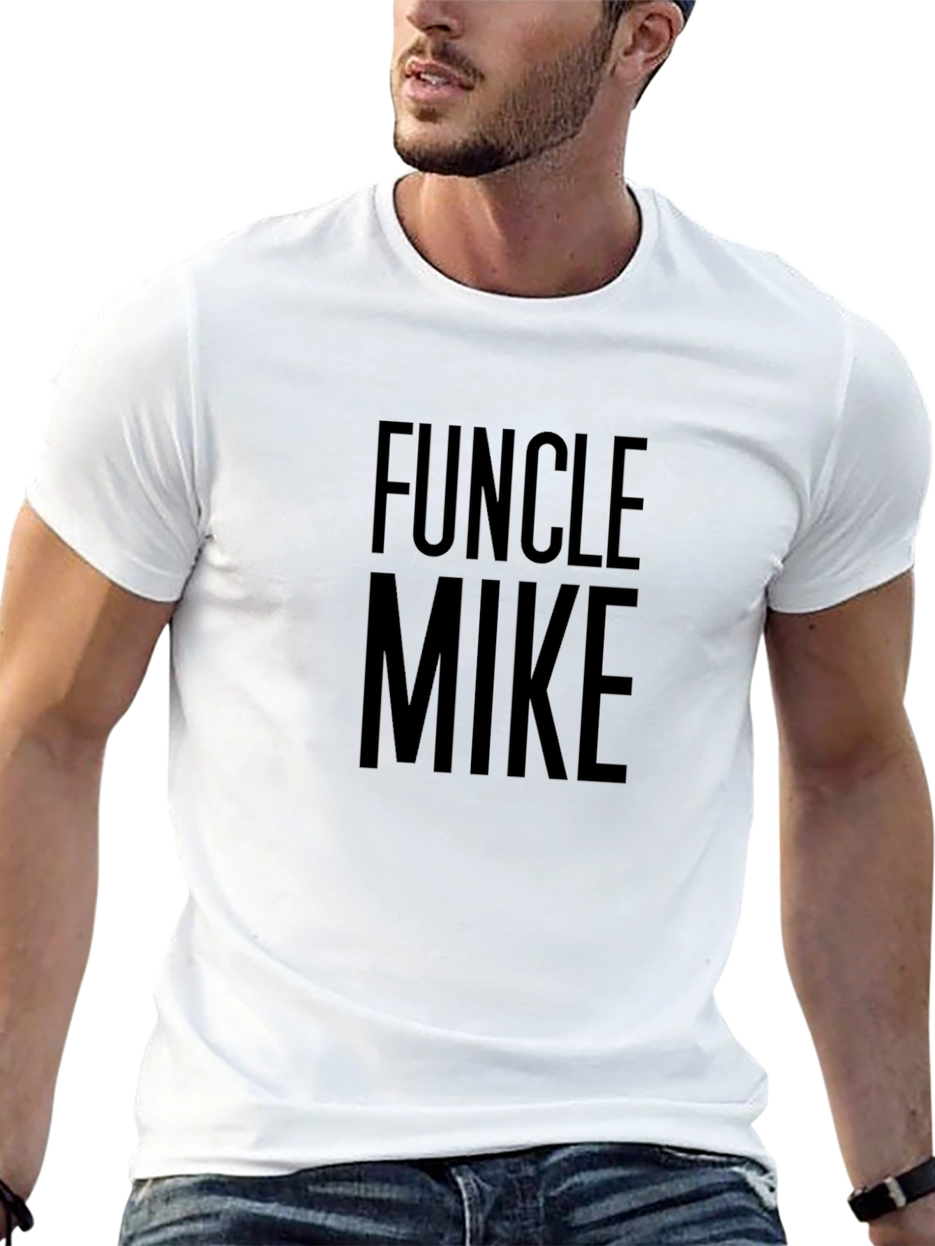 Funcle Mike Black Graphic T-Shirt