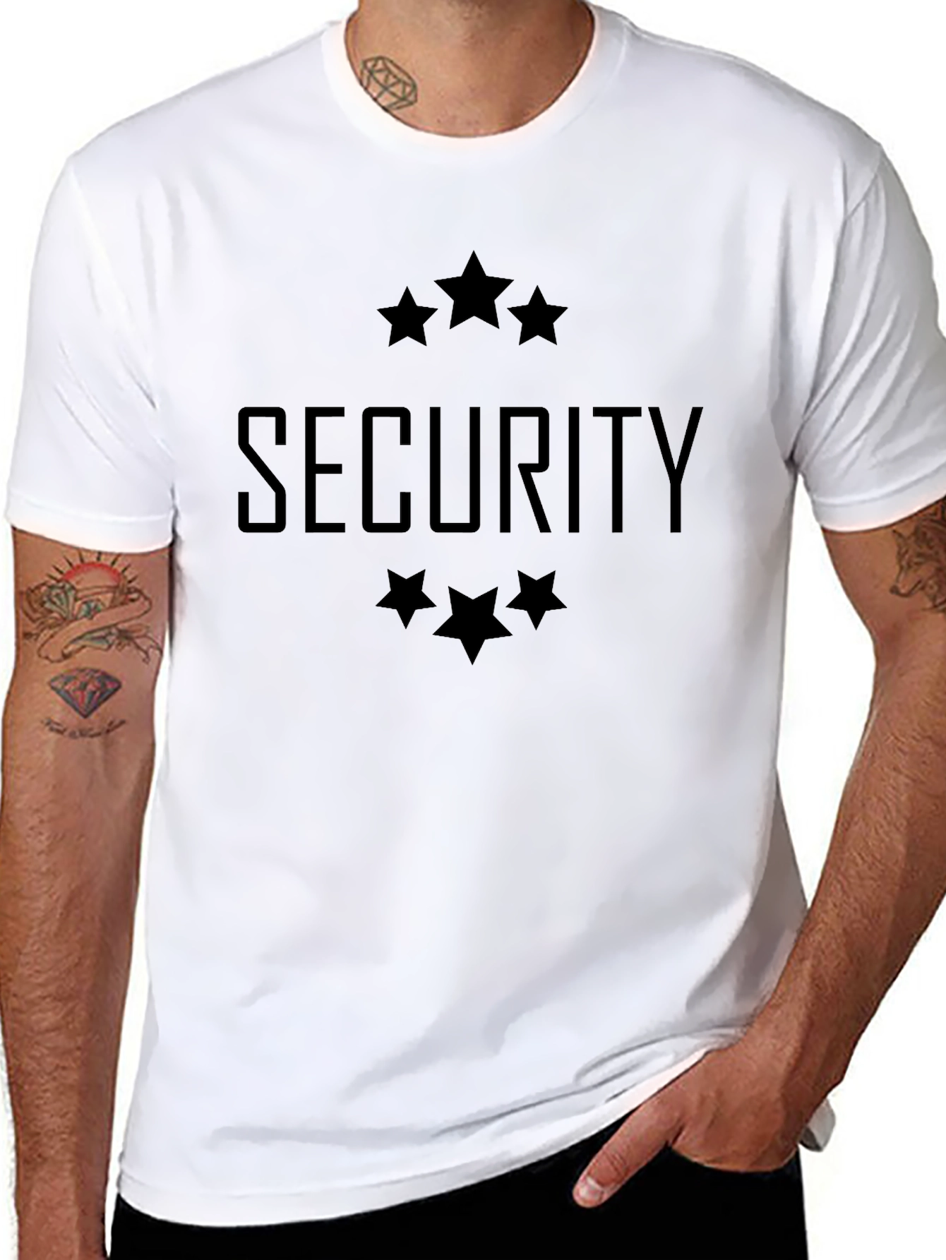 Security T-Shirt with Star Accents