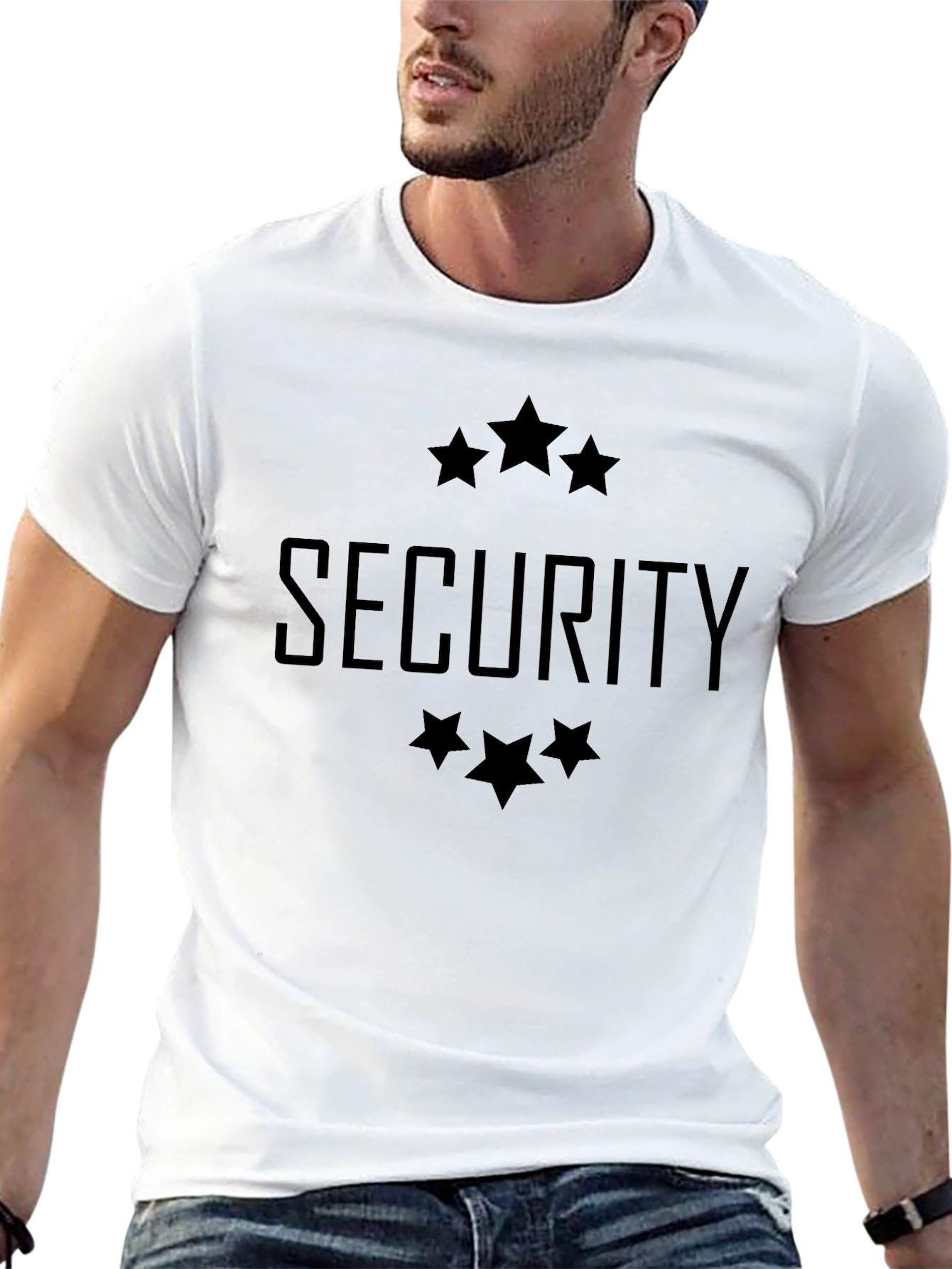 Security T-Shirt with Star Accents