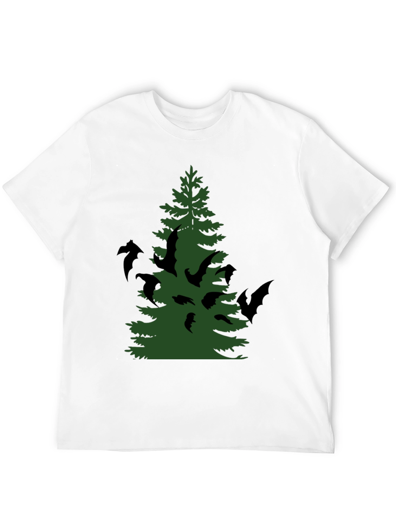 Bat Tree Graphic Tee - Halloween Style