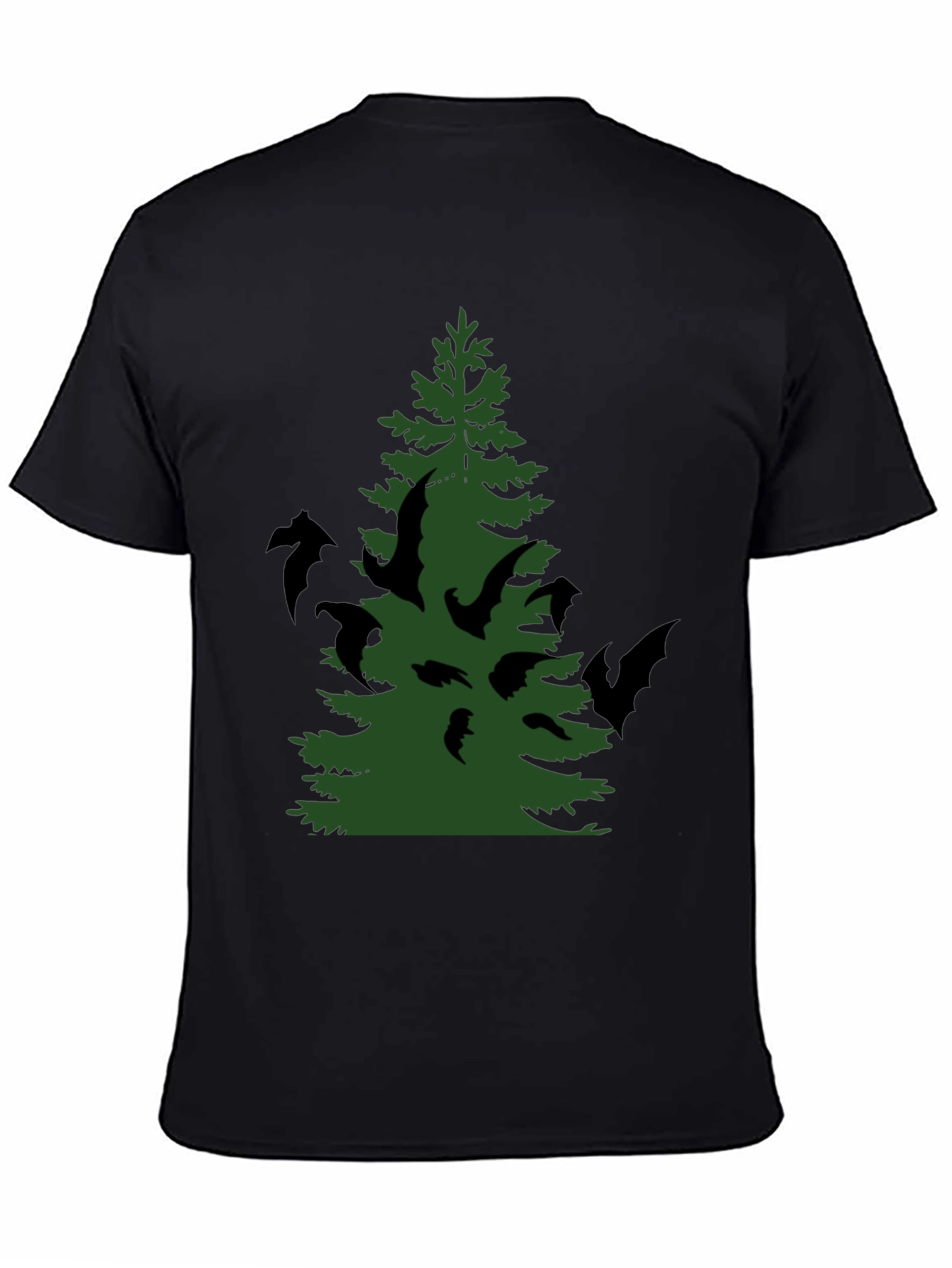 Bat Tree Graphic Tee - Halloween Style