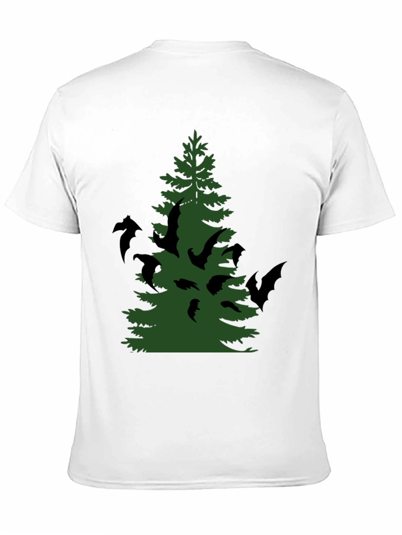 Bat Tree Graphic Tee - Halloween Style