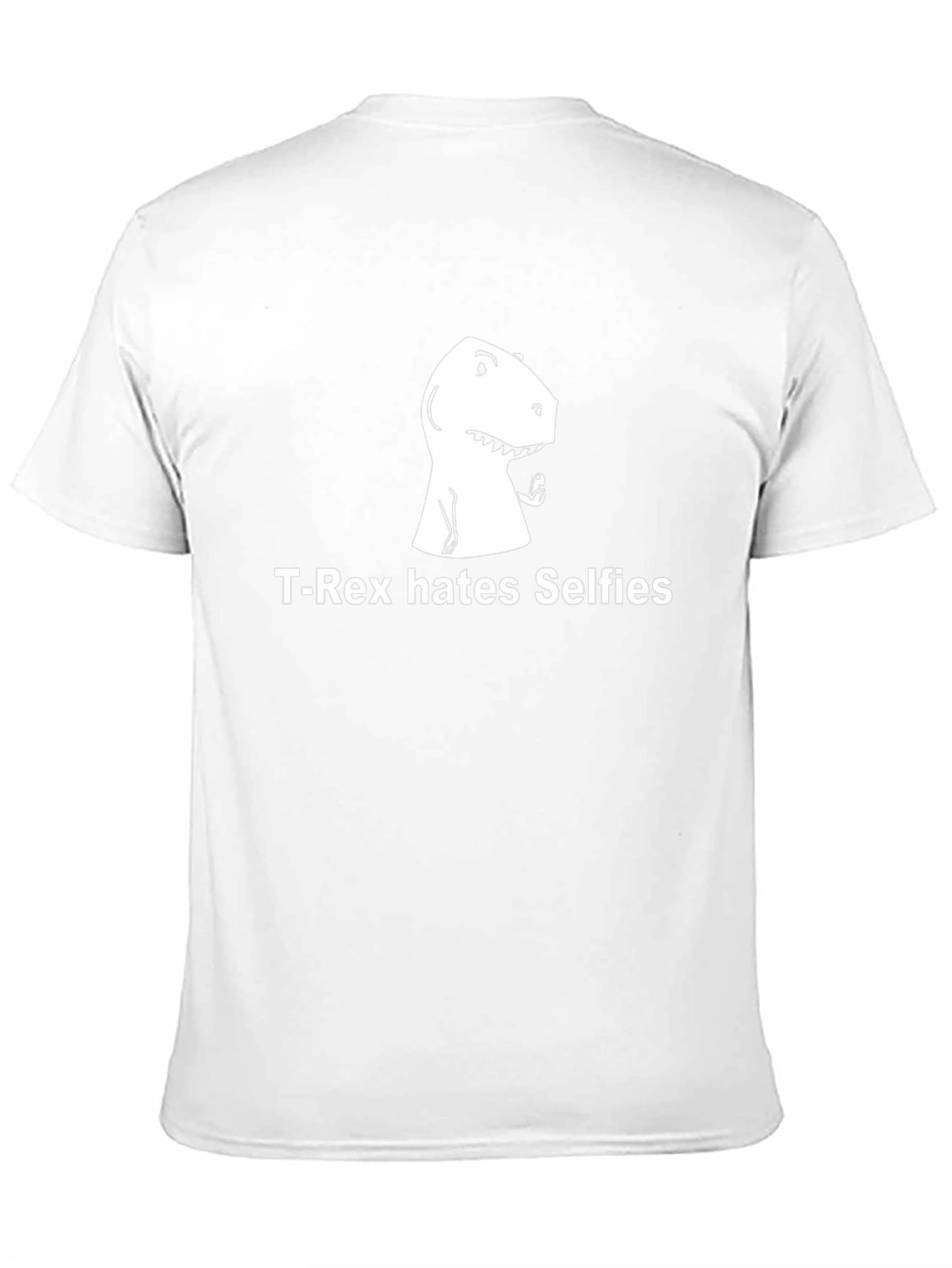 T-Rex Hates Selfies Graphic Tee - Funny Dinosaur T-Shirt
