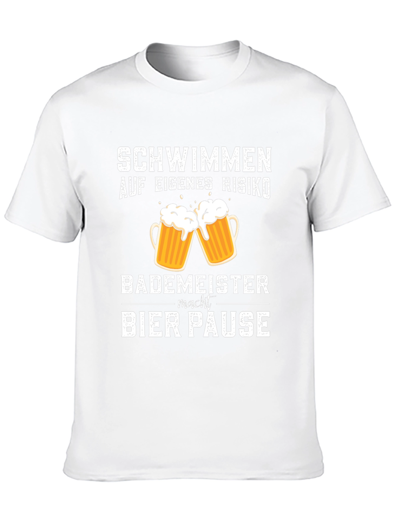 Schwimmen Bier Pause Black T-Shirt
