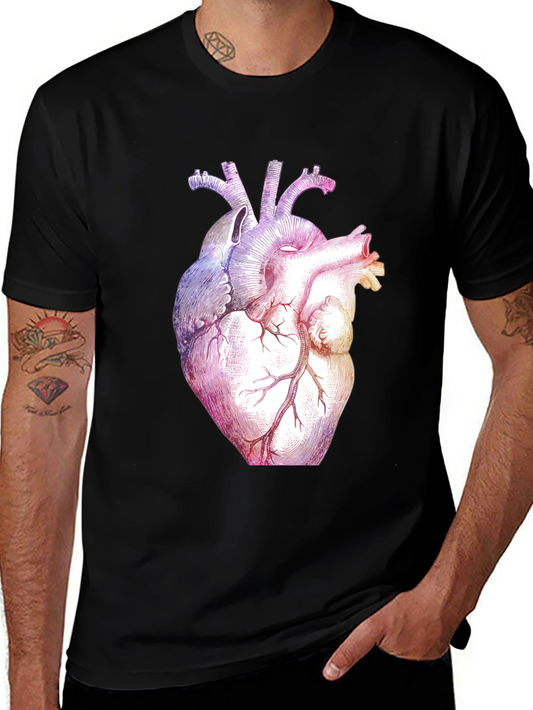 Anatomical Heart Graphic Tee - Black