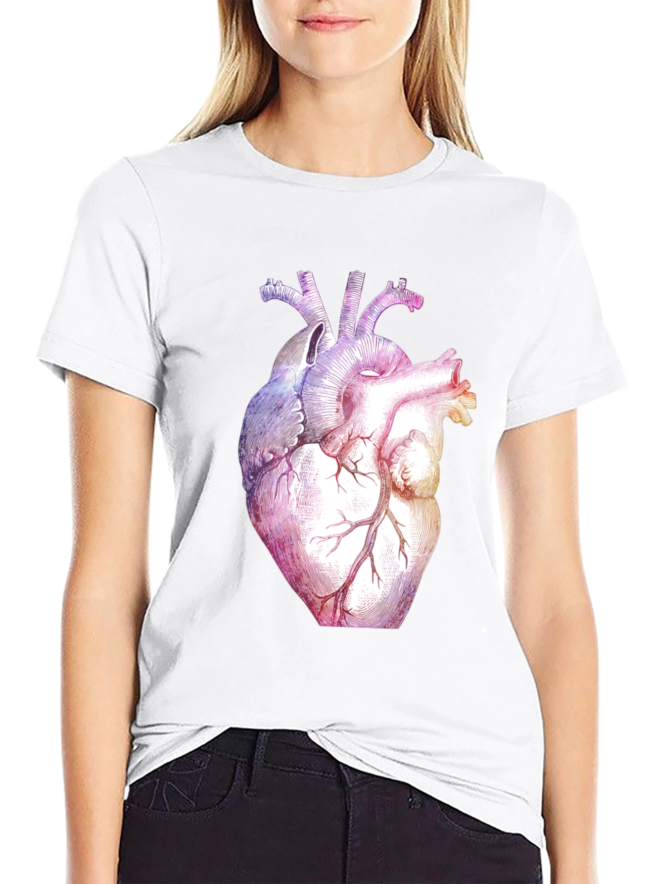 Anatomical Heart Graphic Tee - Black