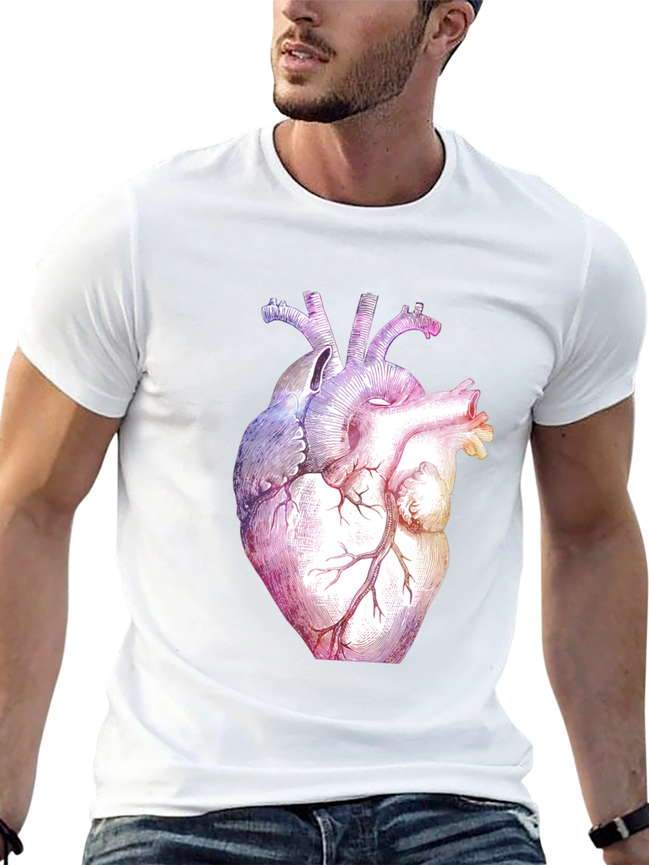 Anatomical Heart Graphic Tee - Black