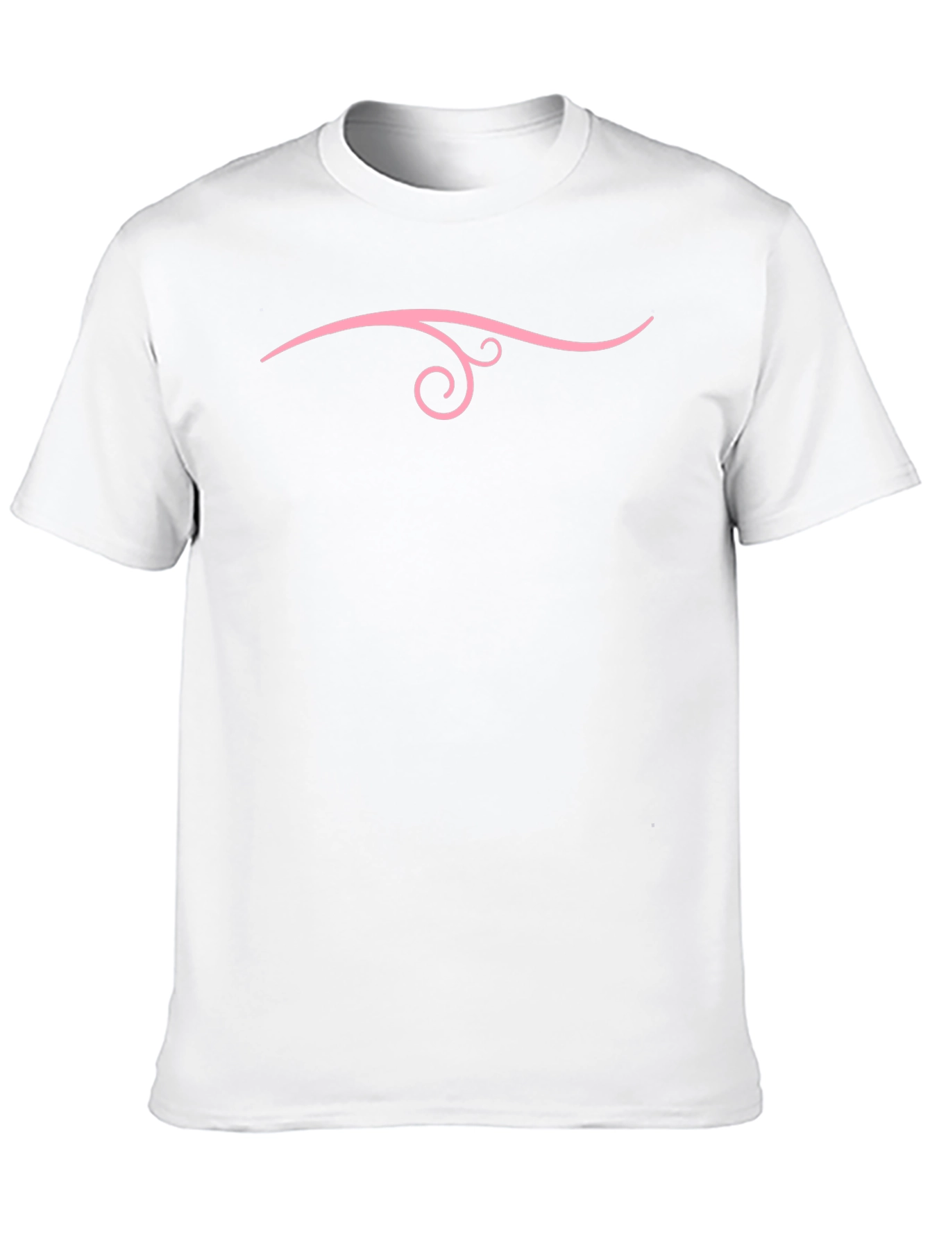 Black T-Shirt with Pink Swirl Design