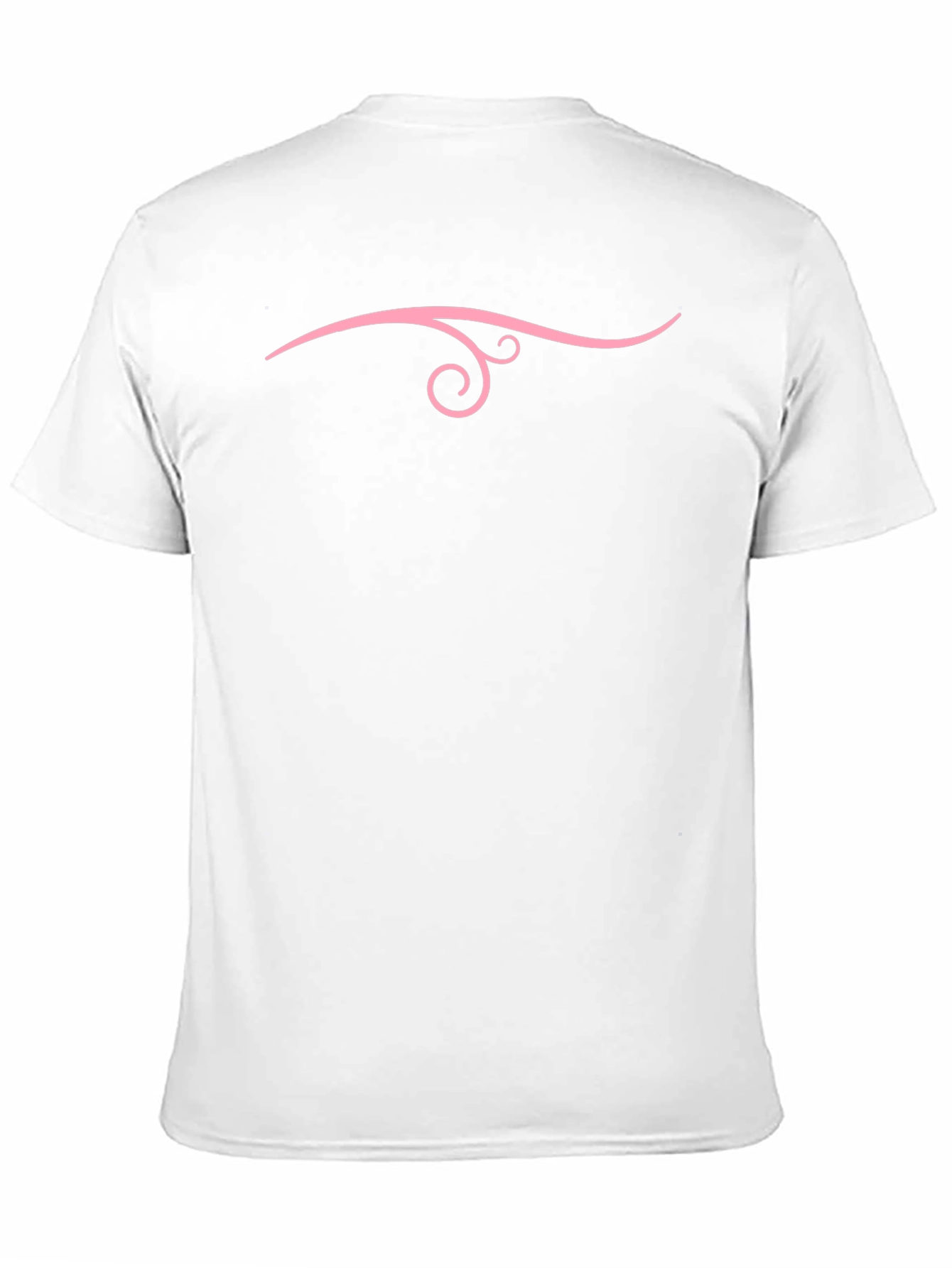 Black T-Shirt with Pink Swirl Design
