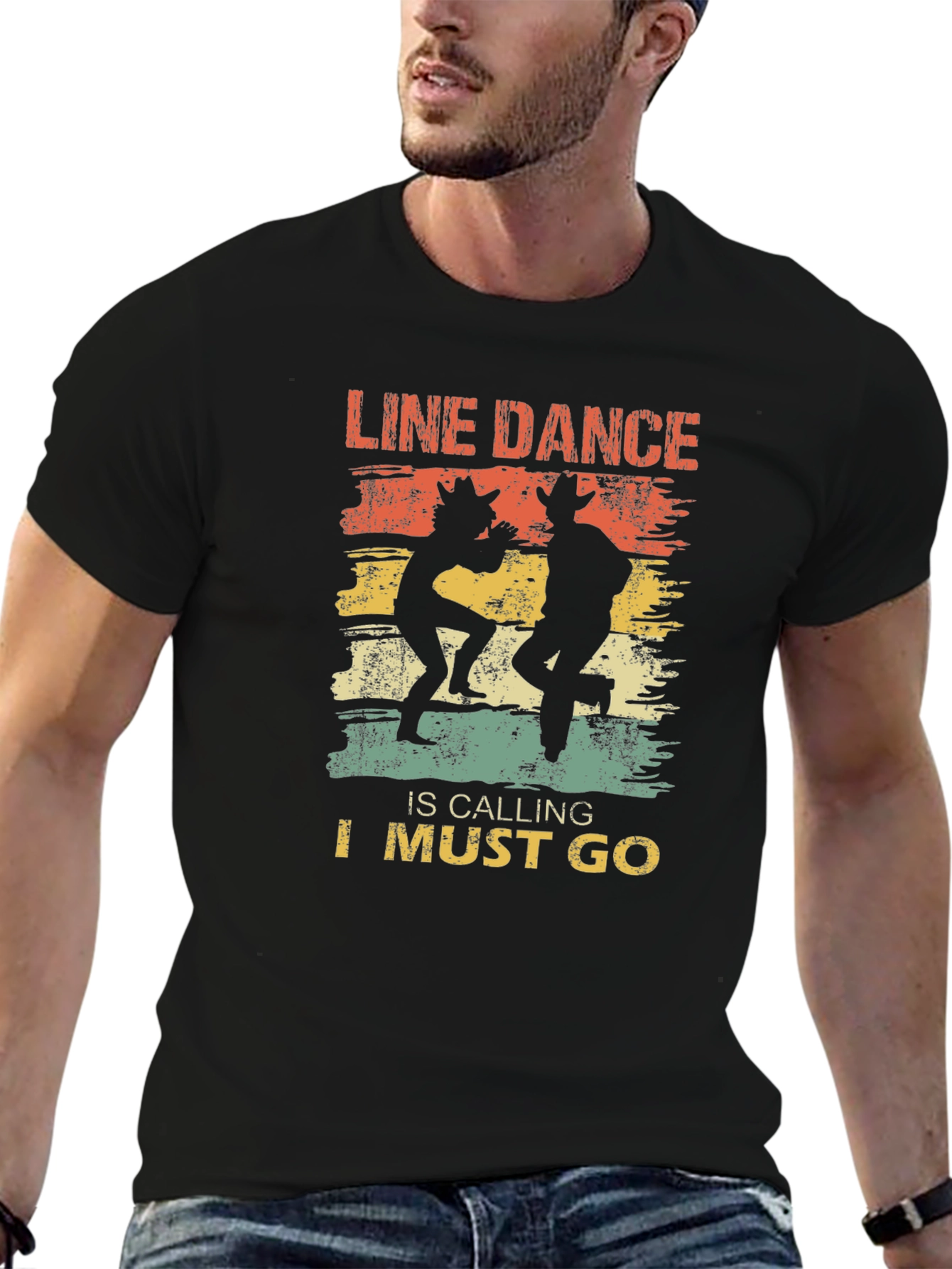 Line Dance Calling Retro Graphic Tee