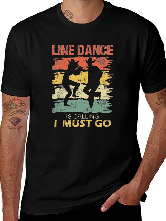 Line Dance Calling Retro Graphic Tee