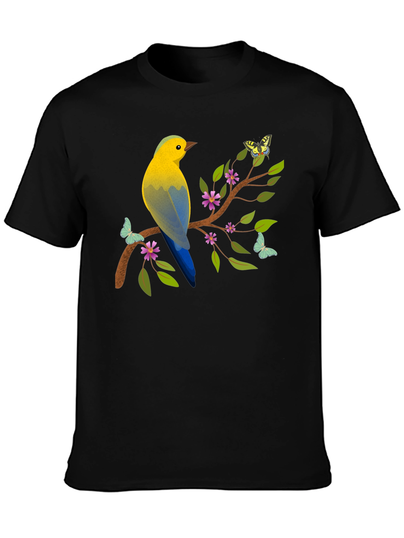 Bird and Butterfly Graphic Tee