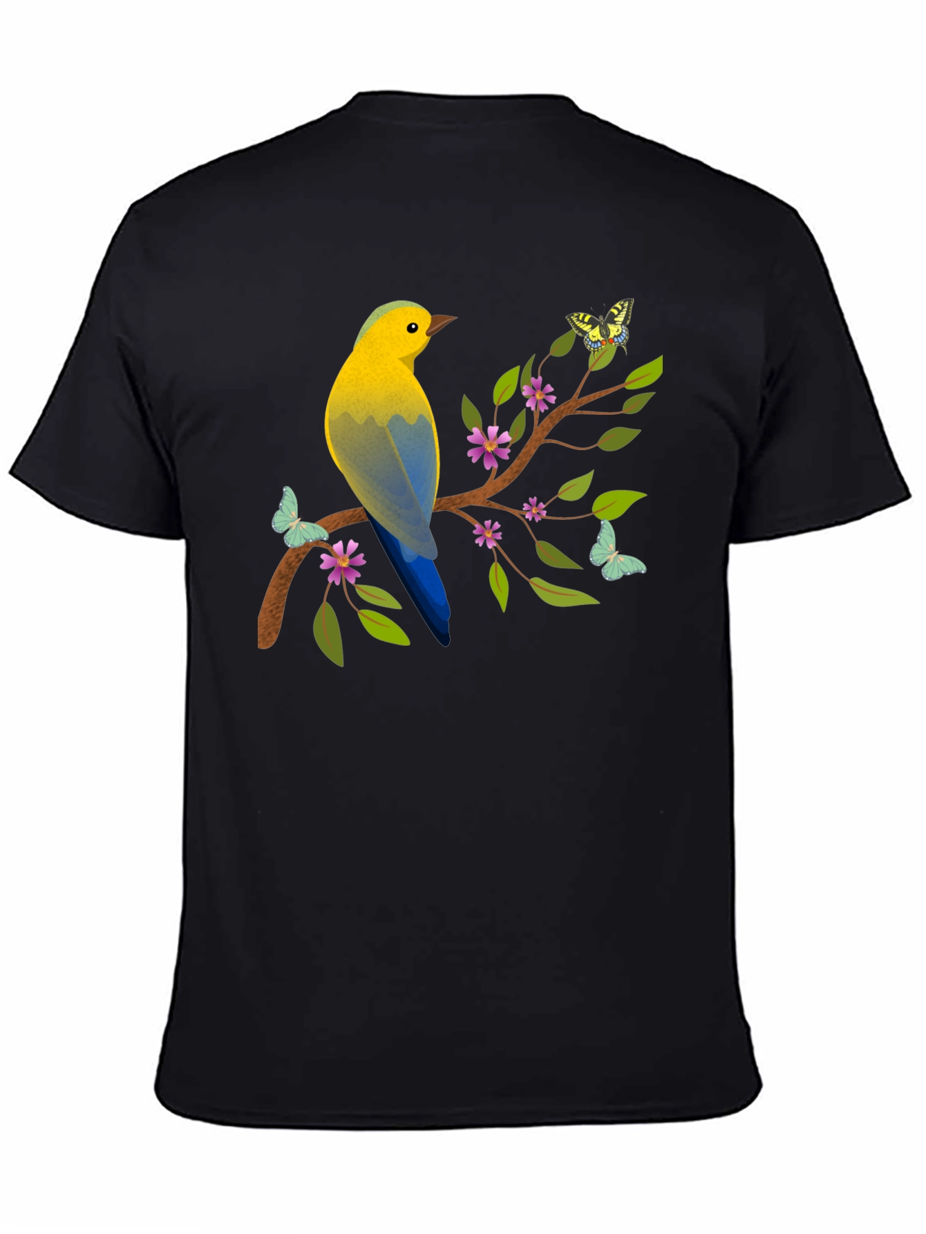 Bird and Butterfly Graphic Tee
