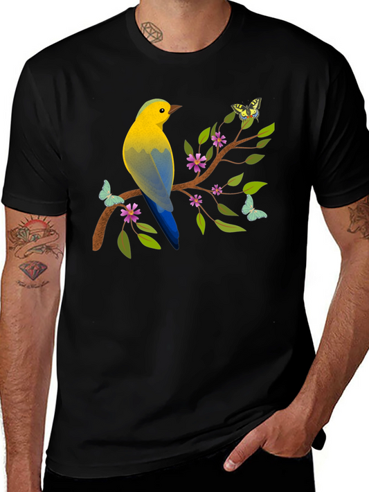 Bird and Butterfly Graphic Tee
