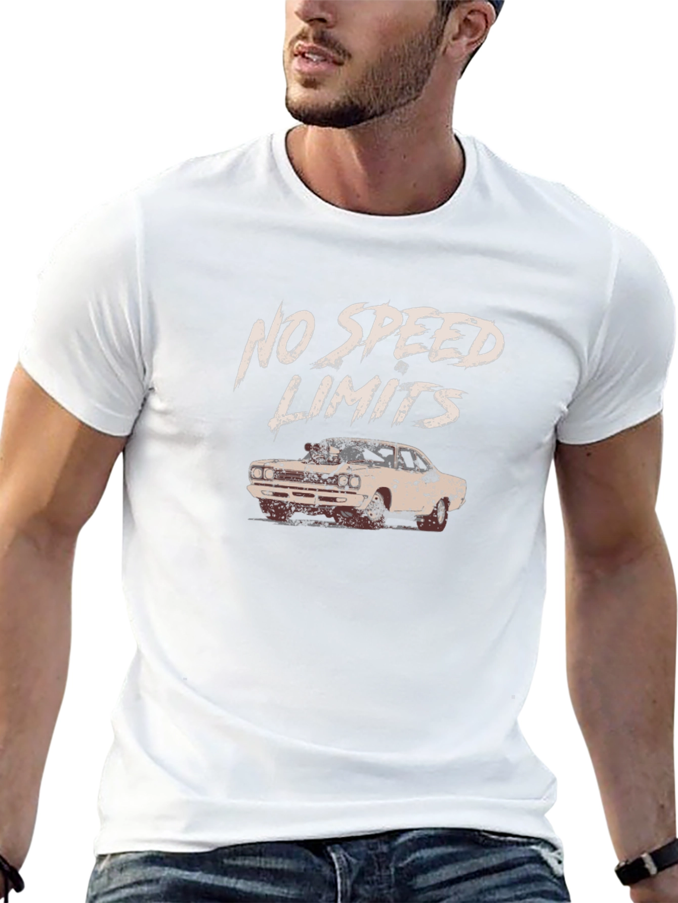 No Speed Limits Car Graphic T-Shirt