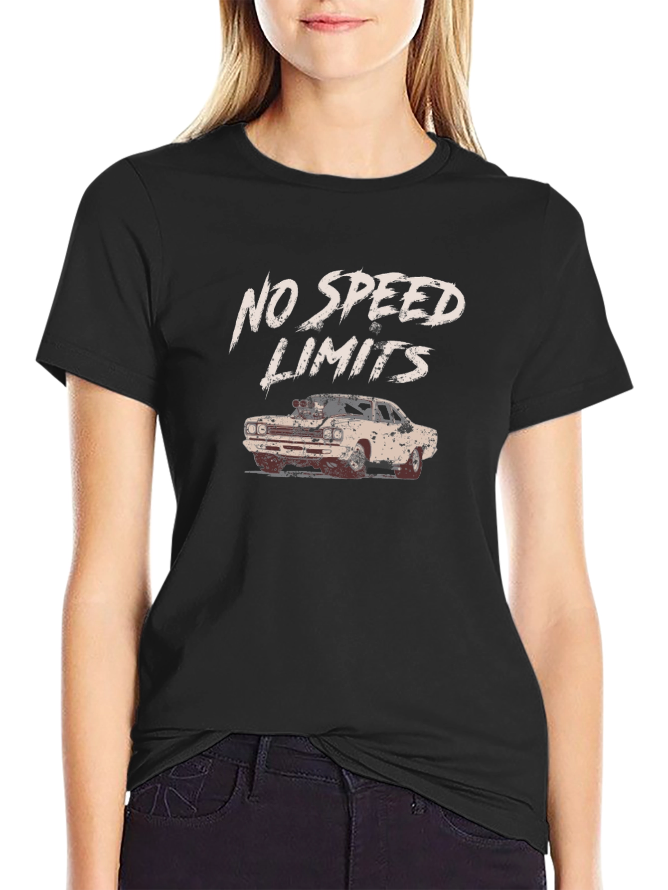 No Speed Limits Car Graphic T-Shirt