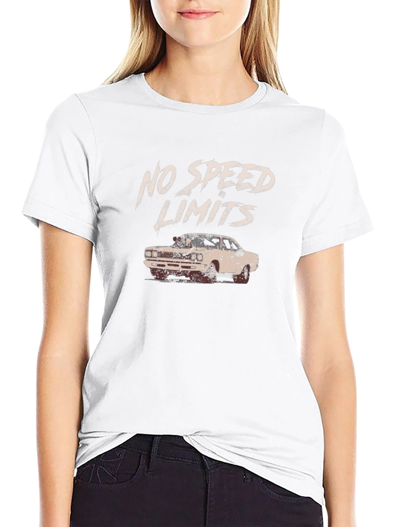 No Speed Limits Car Graphic T-Shirt