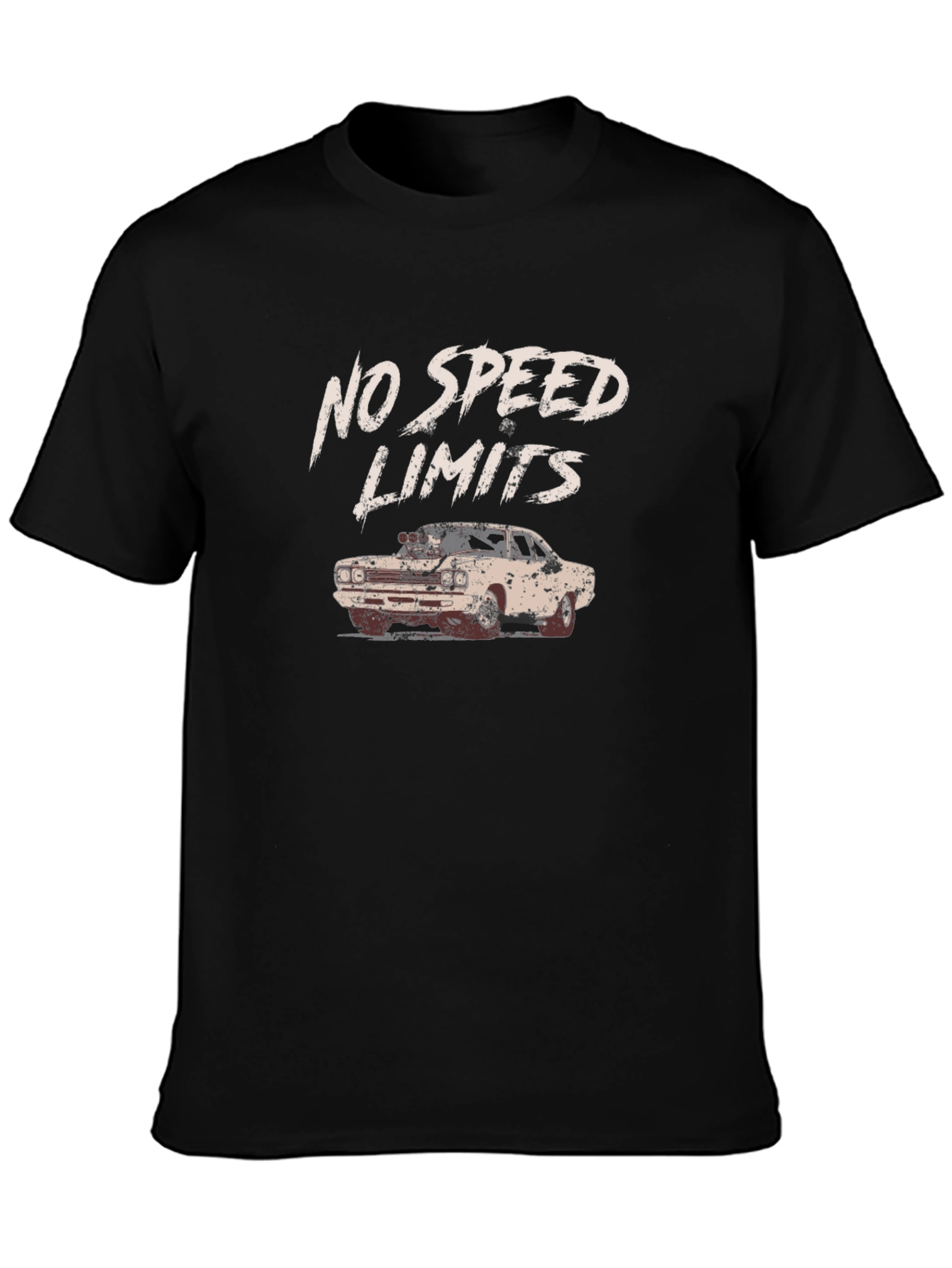 No Speed Limits Car Graphic T-Shirt
