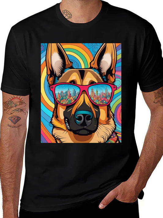 Cool Dog Graphic Tee - Retro Style