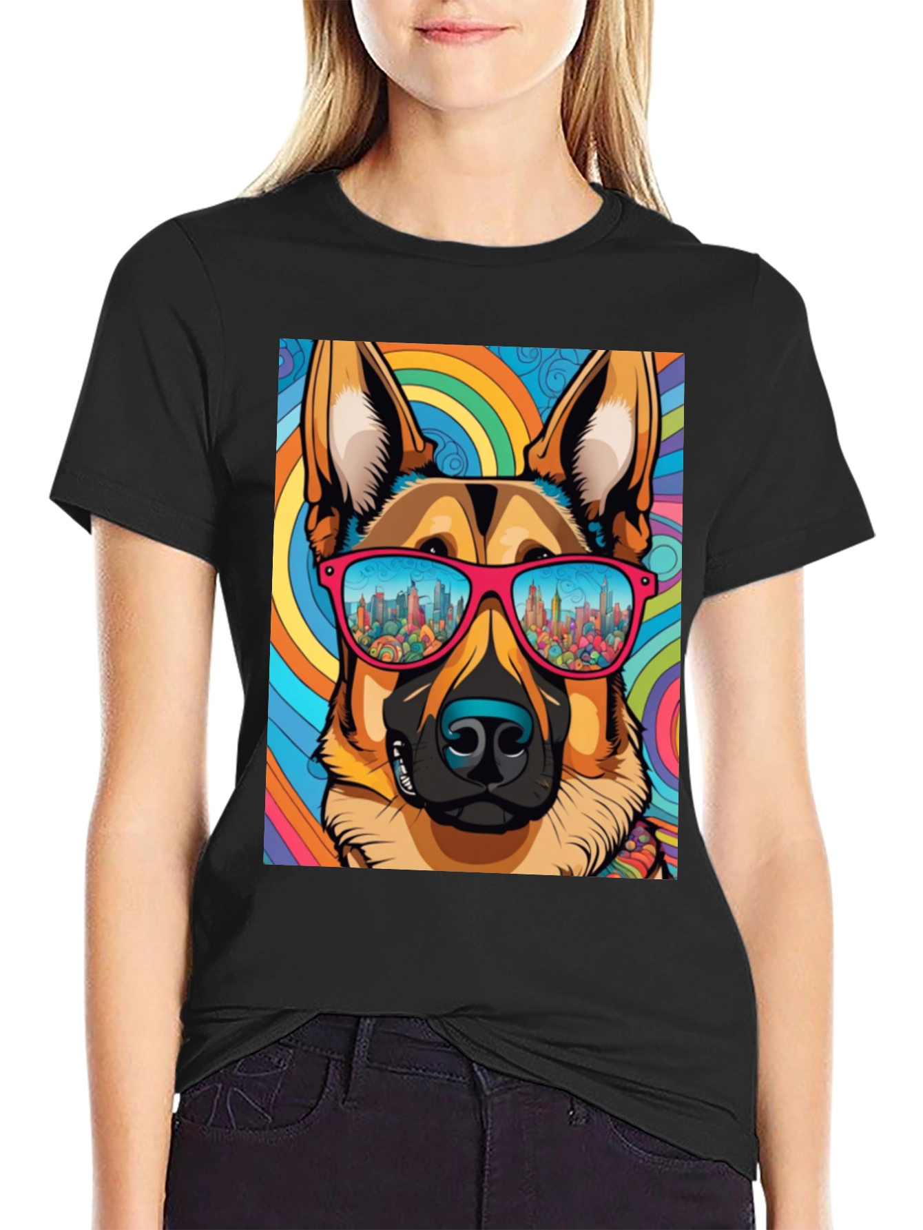 Cool Dog Graphic Tee - Retro Style
