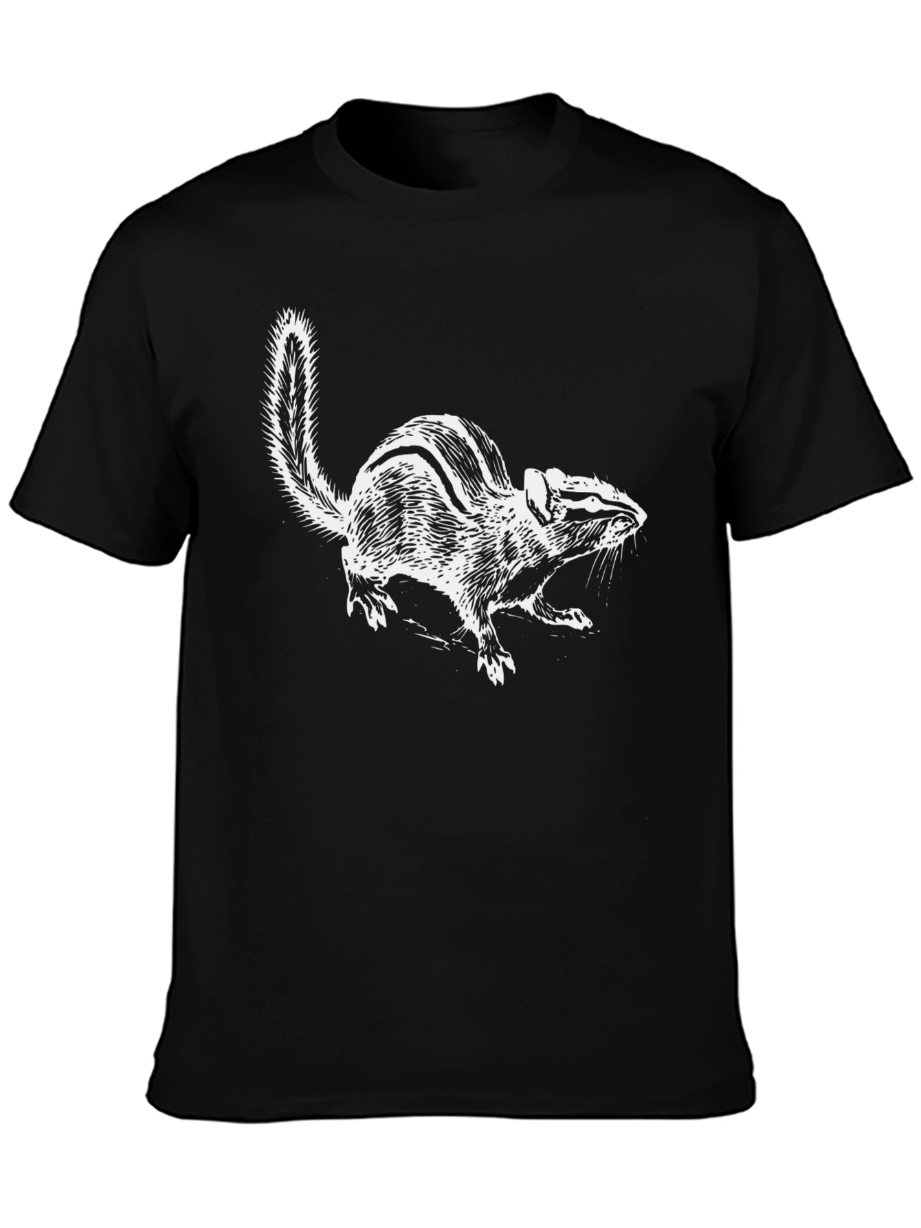 Chipmunk Graphic Black Tee